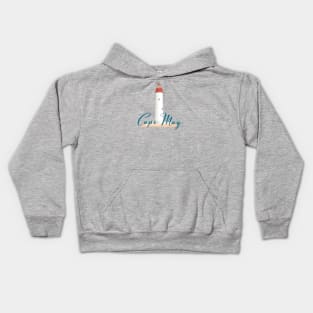 Cape May NJ Lighthouse on New Jersey Shore Kids Hoodie